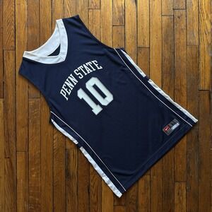 Vtg Y2K Nike Team Penn State‎ University Team Issue Basketball Jersey Men L 10